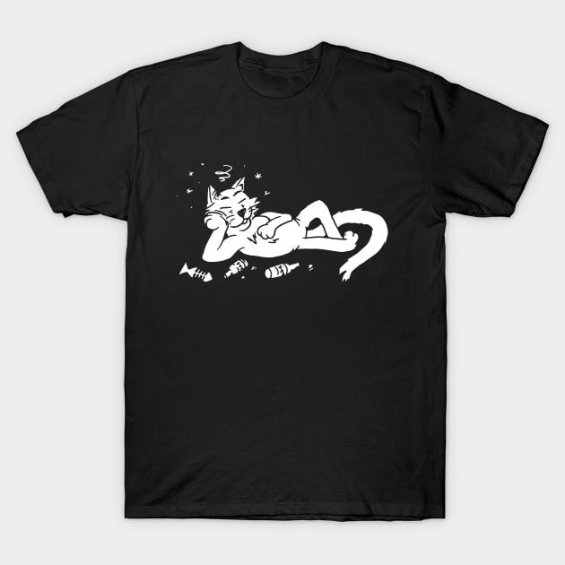 Lazy Cat T-Shirt by CharlieWizzard